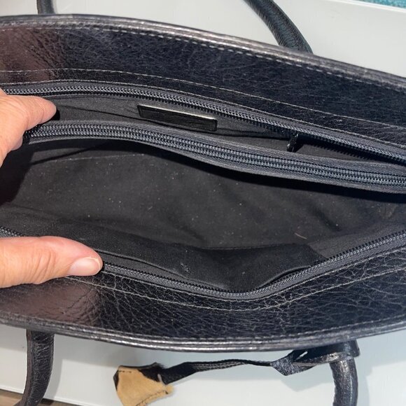 Womens Shoulder HandBag Brown Cowhide Hair Croc Embossed Leather Made In Italy - Picture 13 of 16